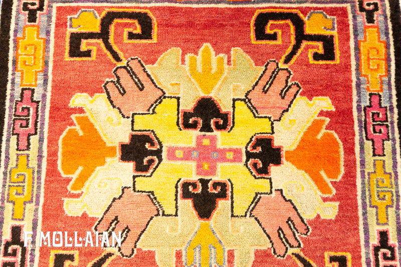 Decorative Hand-knotted Tibetan Antique Rug n°:21167297